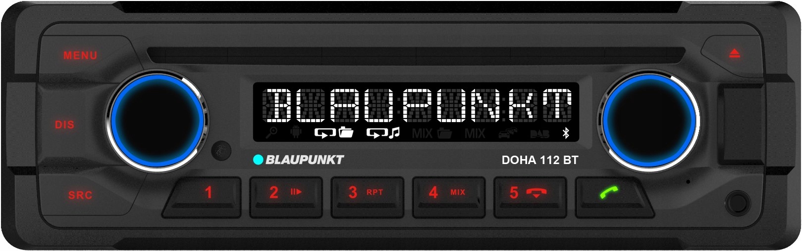 Blaupunkt Doha 112 Bt Autorádio 12V CD Aux MP3 Usb Bluetooth 4x50W