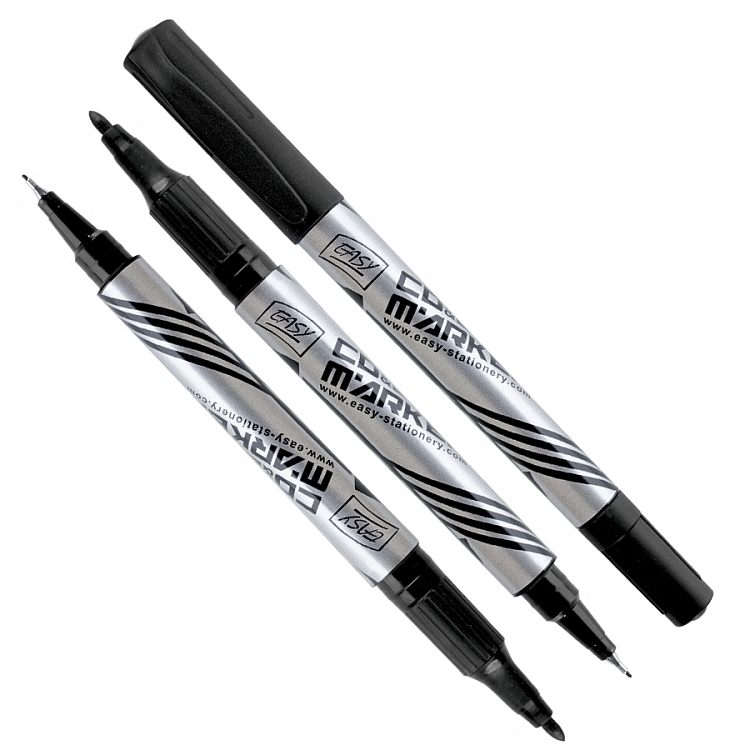 

Marker CD Dwustronny Easy Czarny Trwały Foliopis