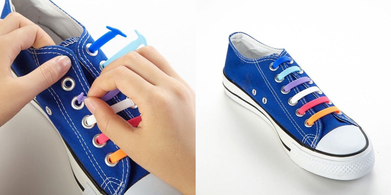 SZNURÓWKI, SZNUROWADŁA SILIKONOWE do butów_kolory Liczba sztuk 2 szt.