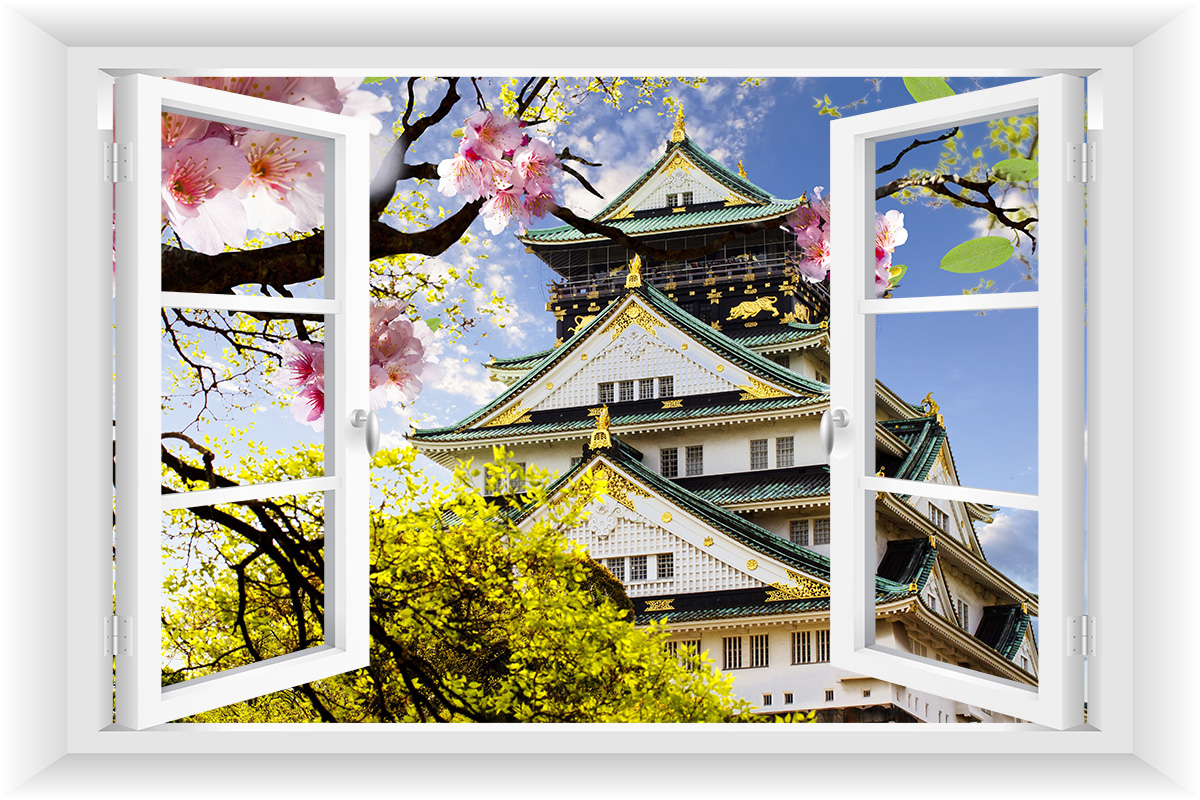 

Fototapeta Okno 3D Japonia Kwiat Jabłoni 150x100