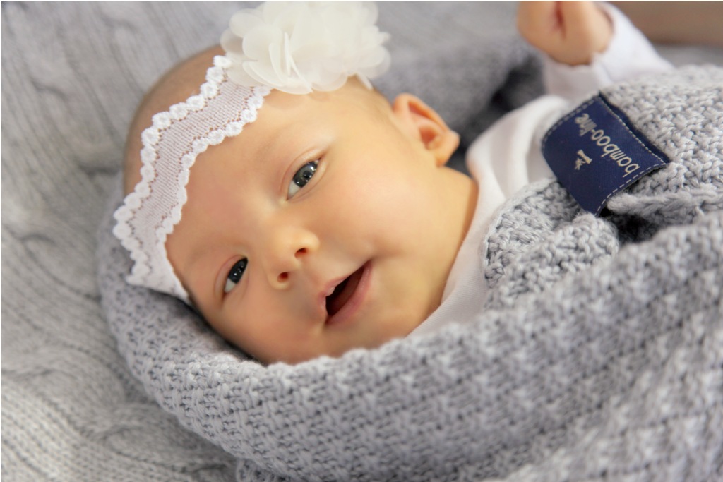 Kocyk bambusowy bawełniany dzianinowy bambus SZARY Materiał wykonania bawełna