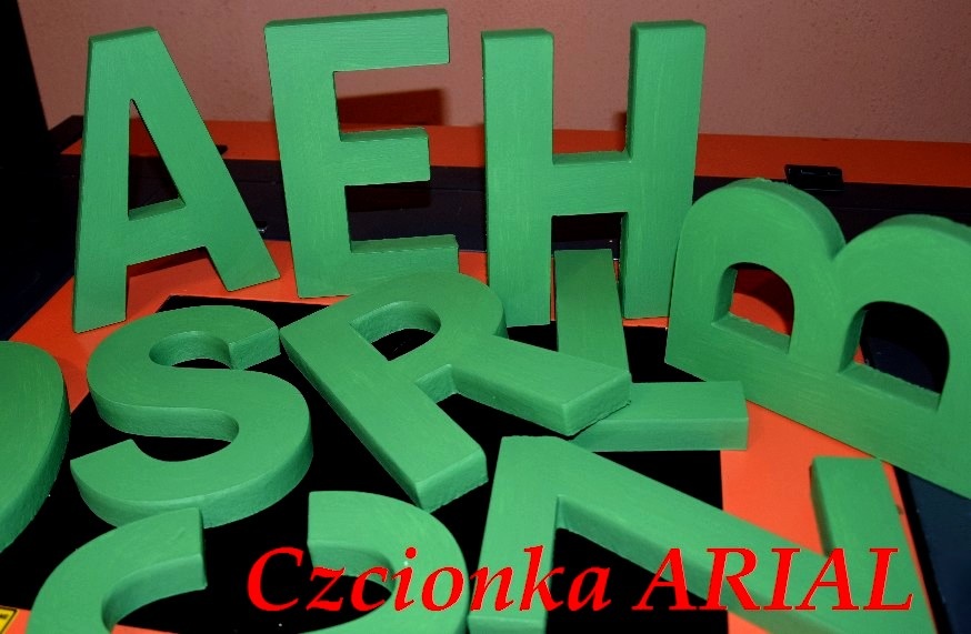 Litery 3D STYROPIAN - 50cm. MALOWANE Kod producenta PL