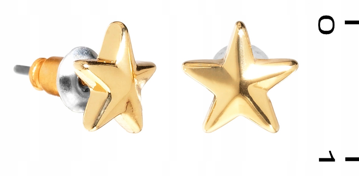 KOLCZYKI ZŁOTE MAŁE GWIAZDKI COLIBRA DLA DZIEWCZYNKI