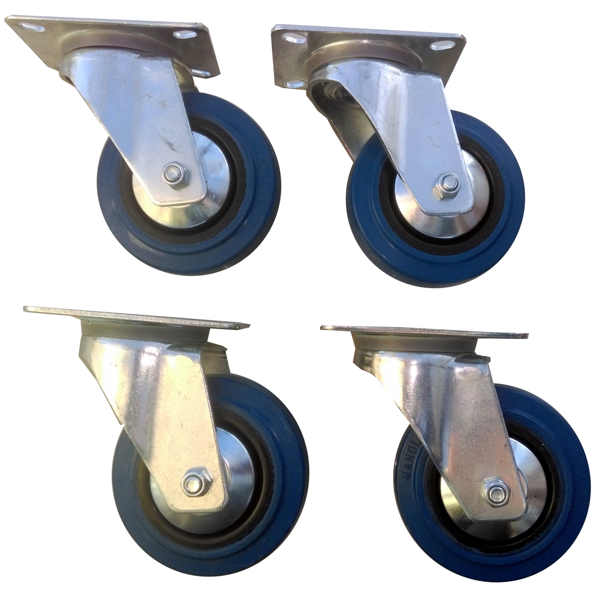 Sada kol fi 100 mm 4 ks Kolečko, 500 Kg Otočné