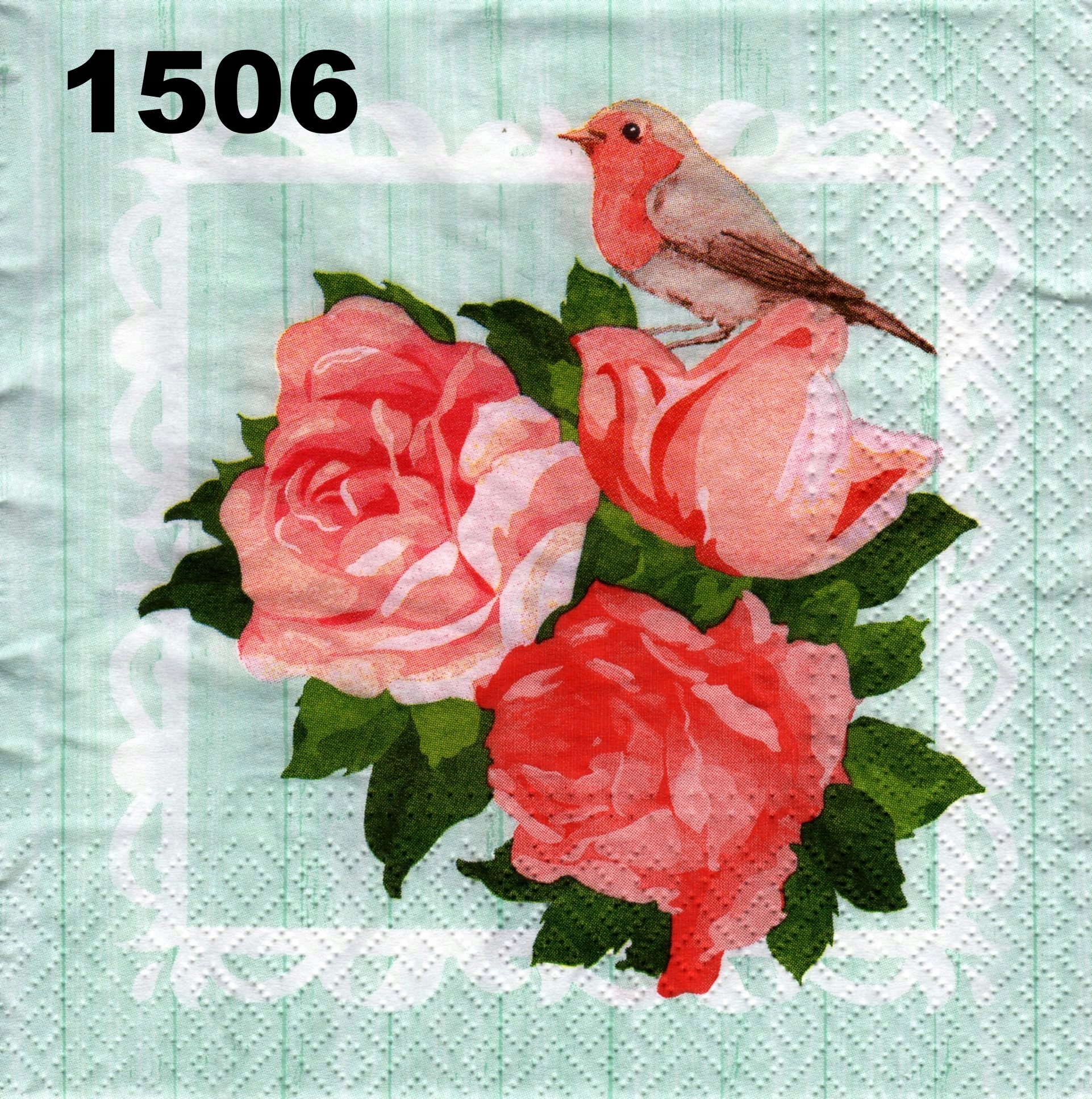 Салфетки для декупажа-2шт-РОЗЫ -PTASKI -№ 1506