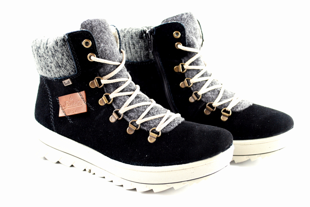 RIEKER Y4330 Trzewiki czarne membrana TEX R.36 Marka Rieker