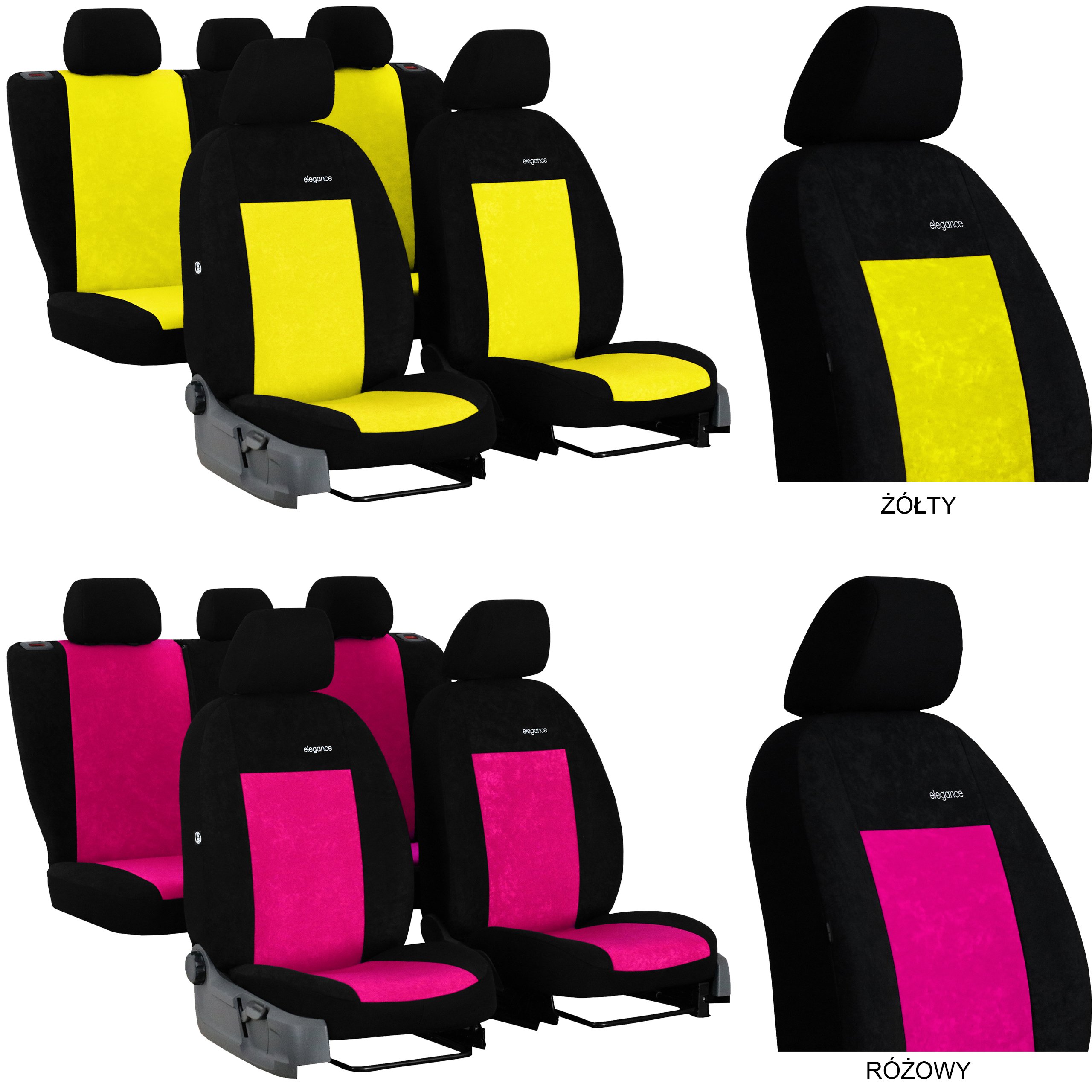 FIAT 126P WELUROWE POKROWCE MIAROWE NA FOTELE Materiał welur