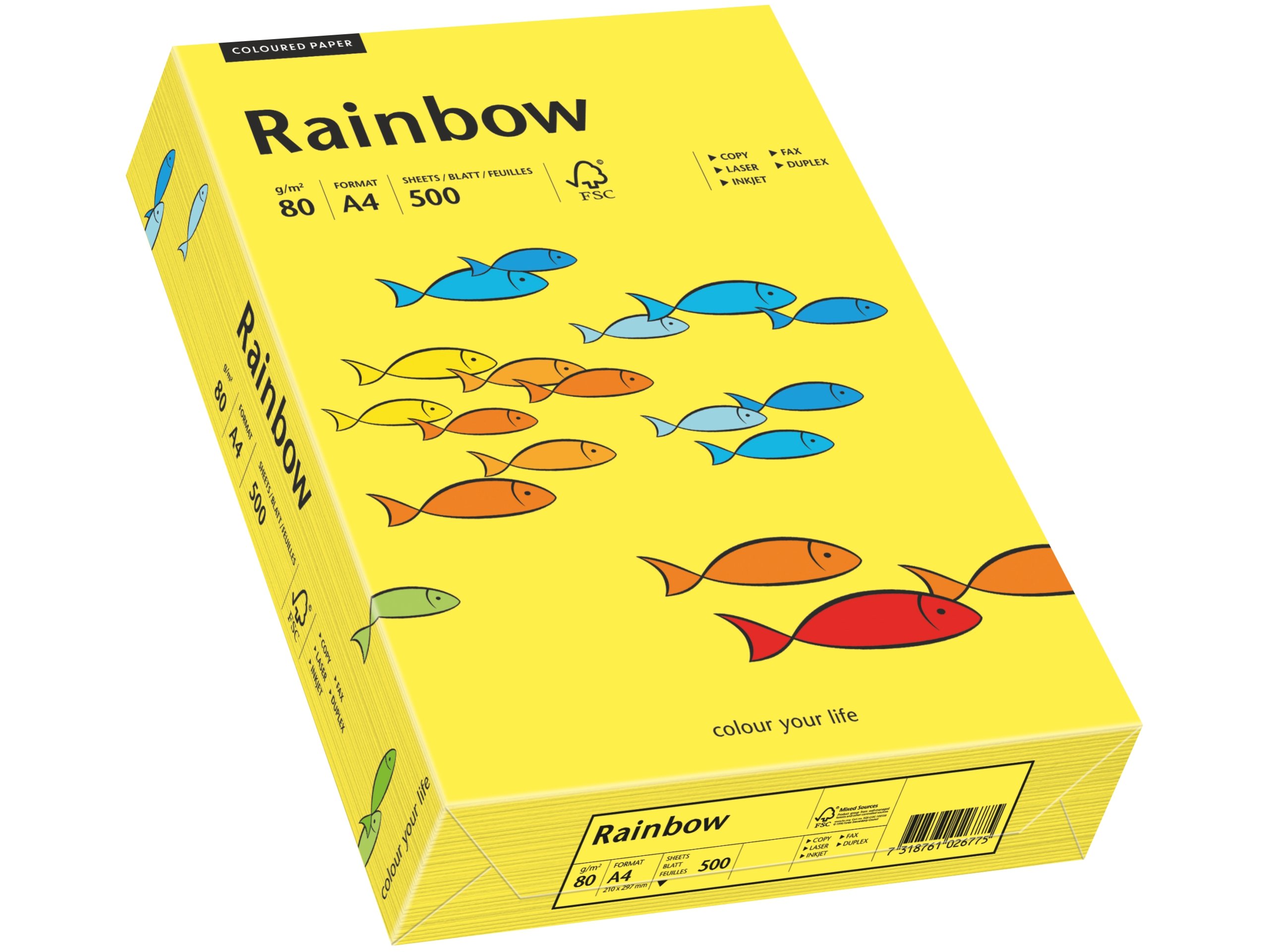 

Papier drukarki Rainbow A4 80g R14 słoneczny żółty