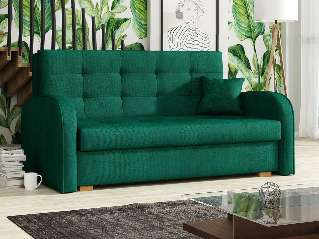 

Kanapa do salonu Viva Gold III sofa rozkładana