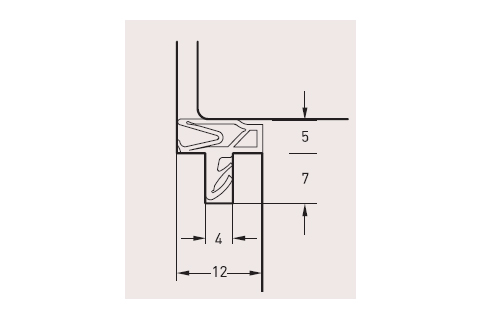 Uszczelka Deventer do drzwi Szara S6577 Szpula 25m Długość 2500 cm