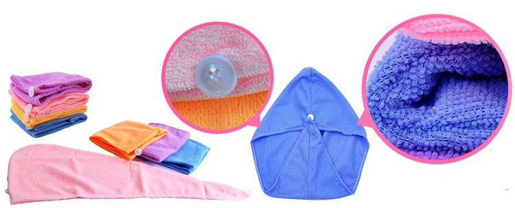 TURBAN do osuszenia włosów RĘCZNIK z MIKROFIBRY do suszenia włosów KOLORY Materiał dominujący mikrofibra