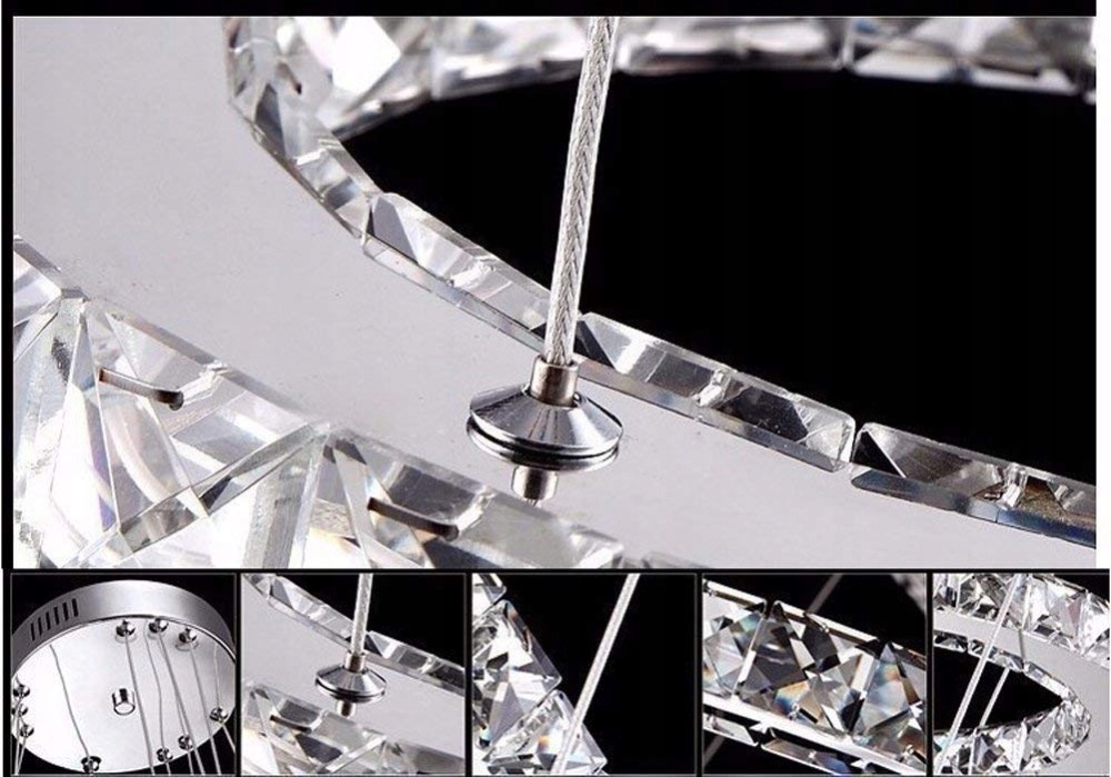 Lampa żyrandol LED 3 RINGI 4000K-6500K MULTIKOLOR Marka inna