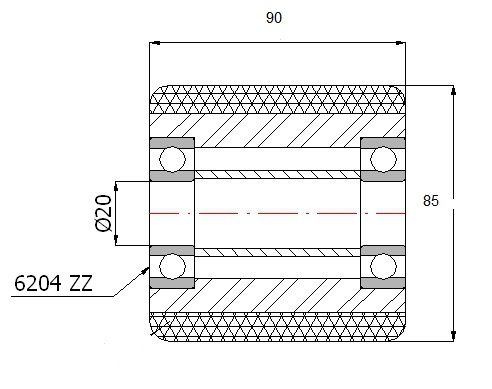 85x80 ROLKA ROLKI DO WÓZKA PALETOWEGO PALECIAKA 85 Marka Zabi