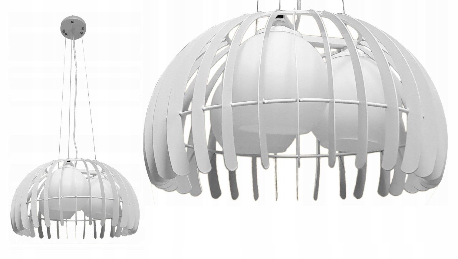 

Żyrandol lampa wisząca 3xE27 Biała nad stół