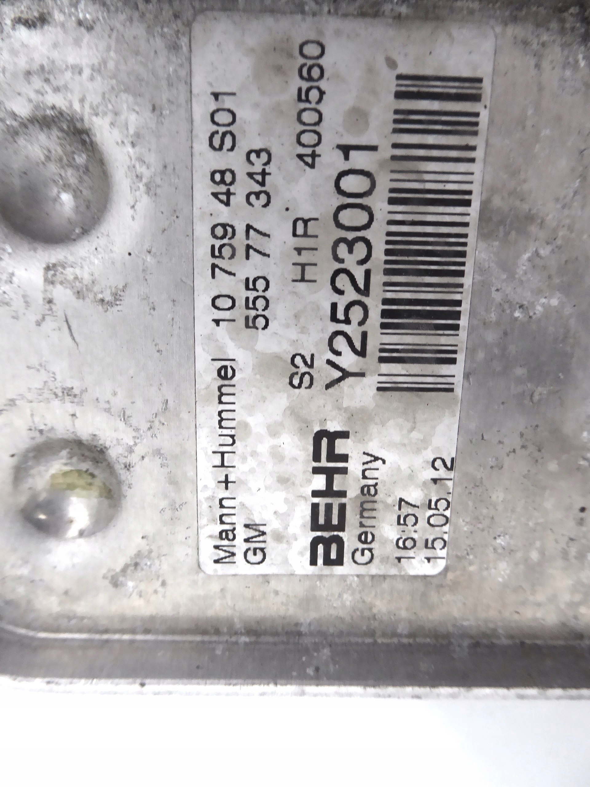 CHLODNICZKA OLEJU OPEL ASTRA J 1 7 CDTI A17DTE Engine Type Diesel