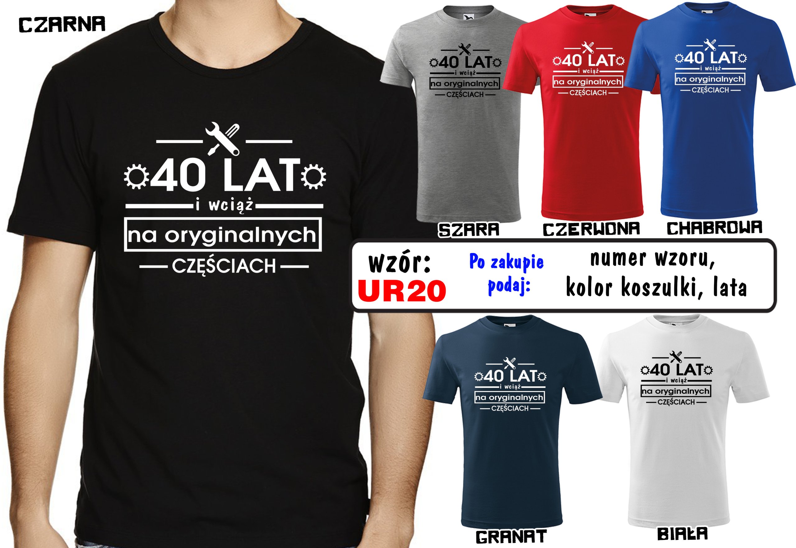 KOSZULKA NA URODZINY 30 40 50 60 LAT prezent M Marka inna