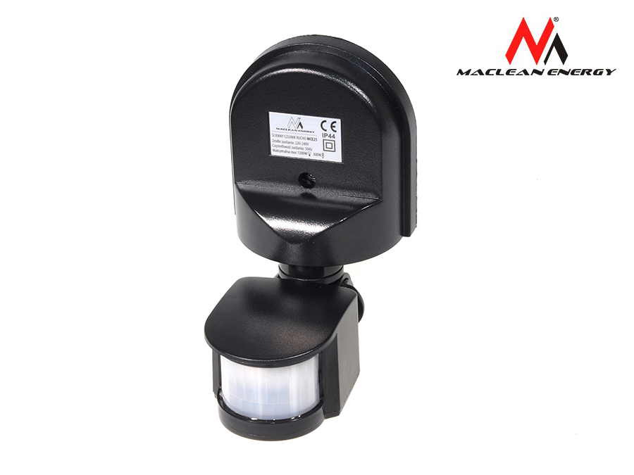 ŚCIENNY CZUJNIK RUCHU PIR I ZMIERZCHU ZEWNĘTRZNY IP44 do LED Maclean MCE25 Marka Maclean