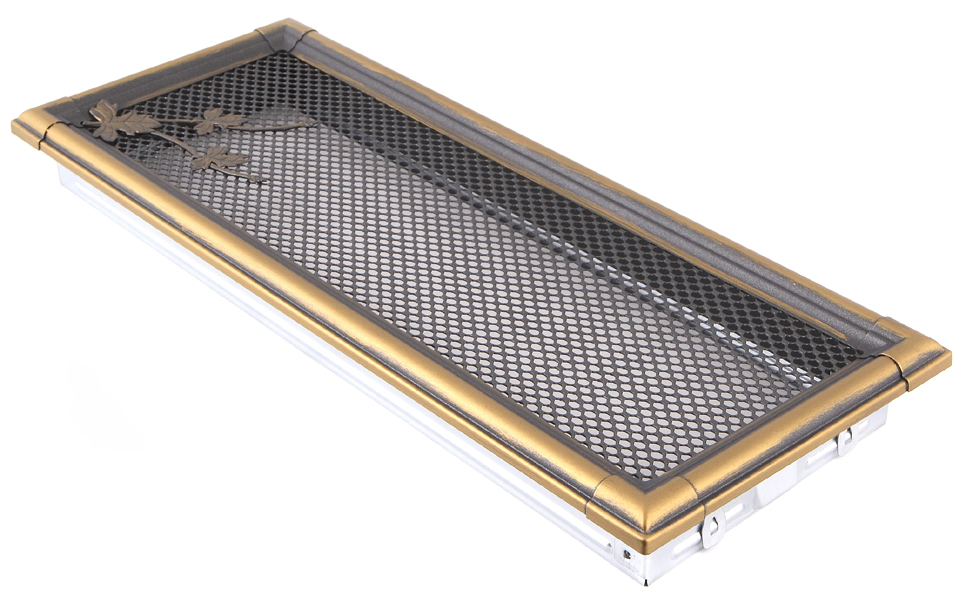 Větrací krbová mřížka 16x45 cm Zlatá Patina