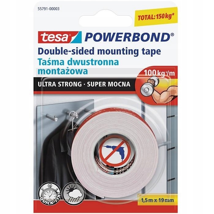 

Tesa Taśma Montażowa Powerbond Ultra Strong 100kg