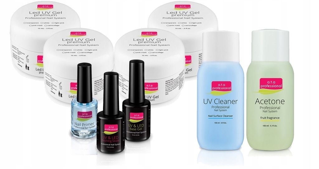 Zestaw Żelowy Do Paznokci Nail System 6 X Żel