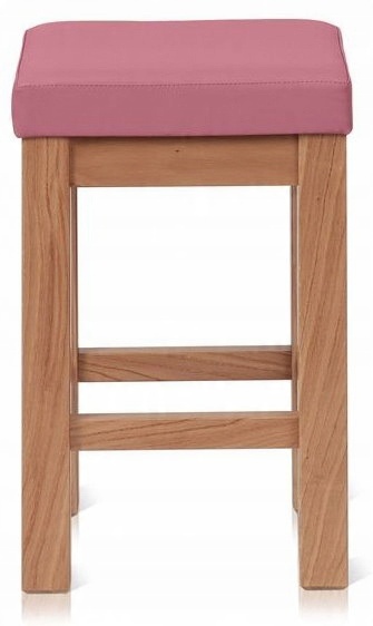 

Taboret Oak P dębowy tapicerowany drewniany stołek