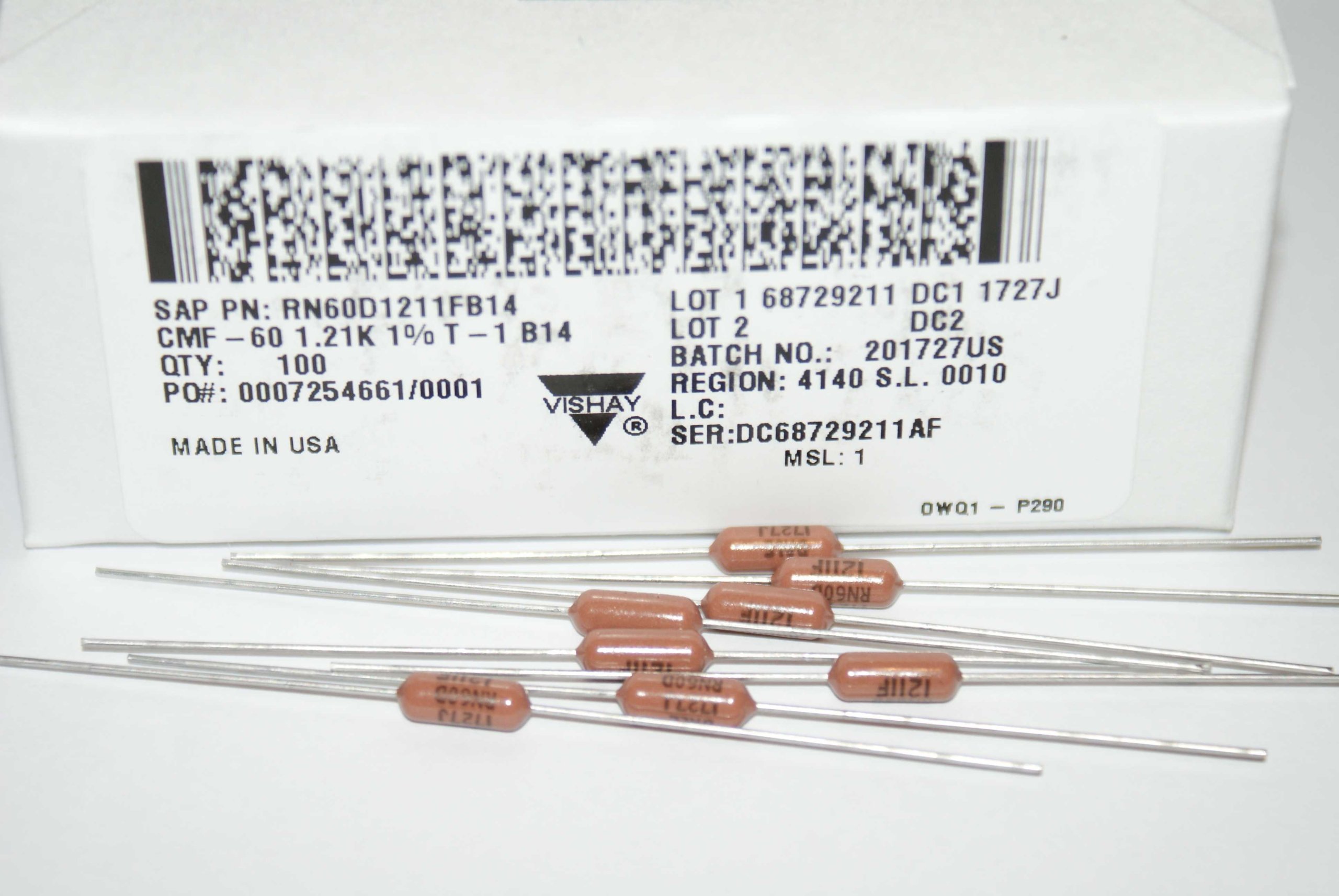 Rezystor Vishay/Dale RN60D 1,21 kom 2 szt.(#2085) Kod producenta RN60D1211FB14