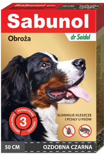 

Sabunol Obroża Na Pchły Kleszcze Psa 50CM Czarna