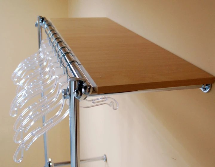 REGAŁ Z PÓŁKĄ 1x2m STOJAK WIESZAK NA UBRANIA c1 Marka Best-line