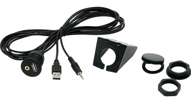 

Gniazdo Usb Aux montażowe kabel 2m (0301#)