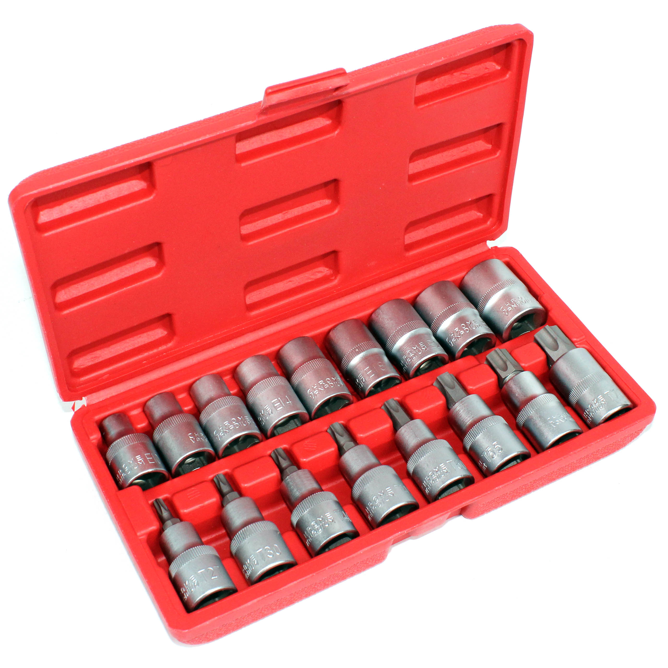 

Klucze Nasadowe Torx Nasadki I Bity 17 Szt 1/2''