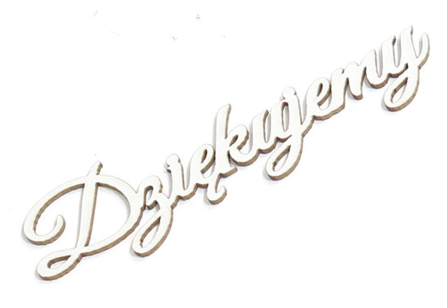 

Dekor Decoupage Tekturka 169x50mm Dziękujemy ZD36