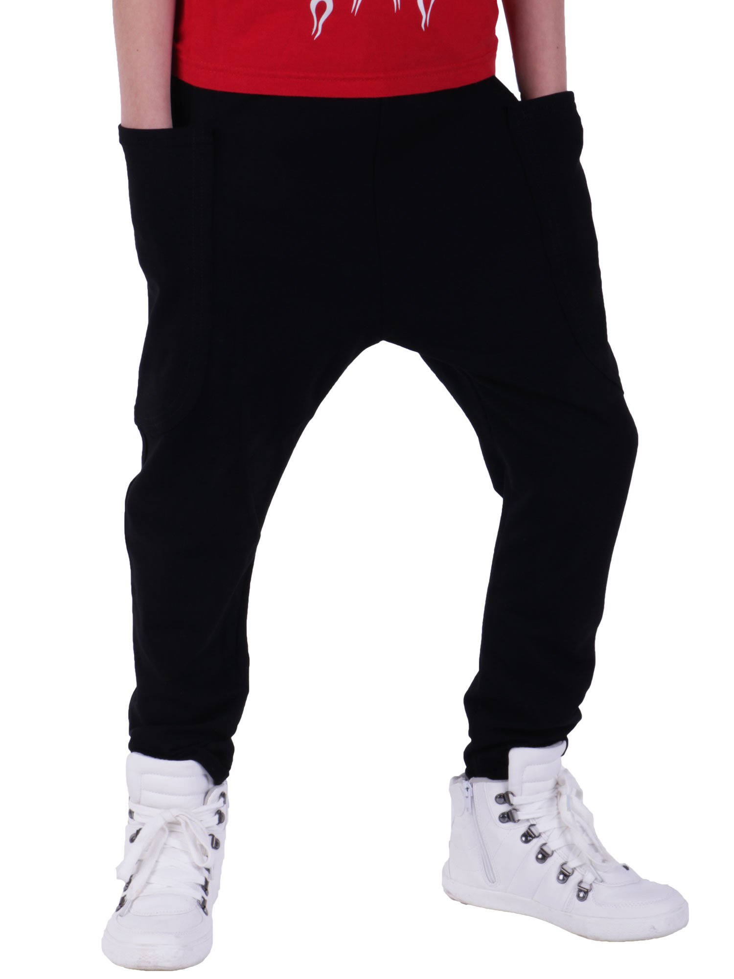 

Spodnie Dresowe Baggy Czarne 152