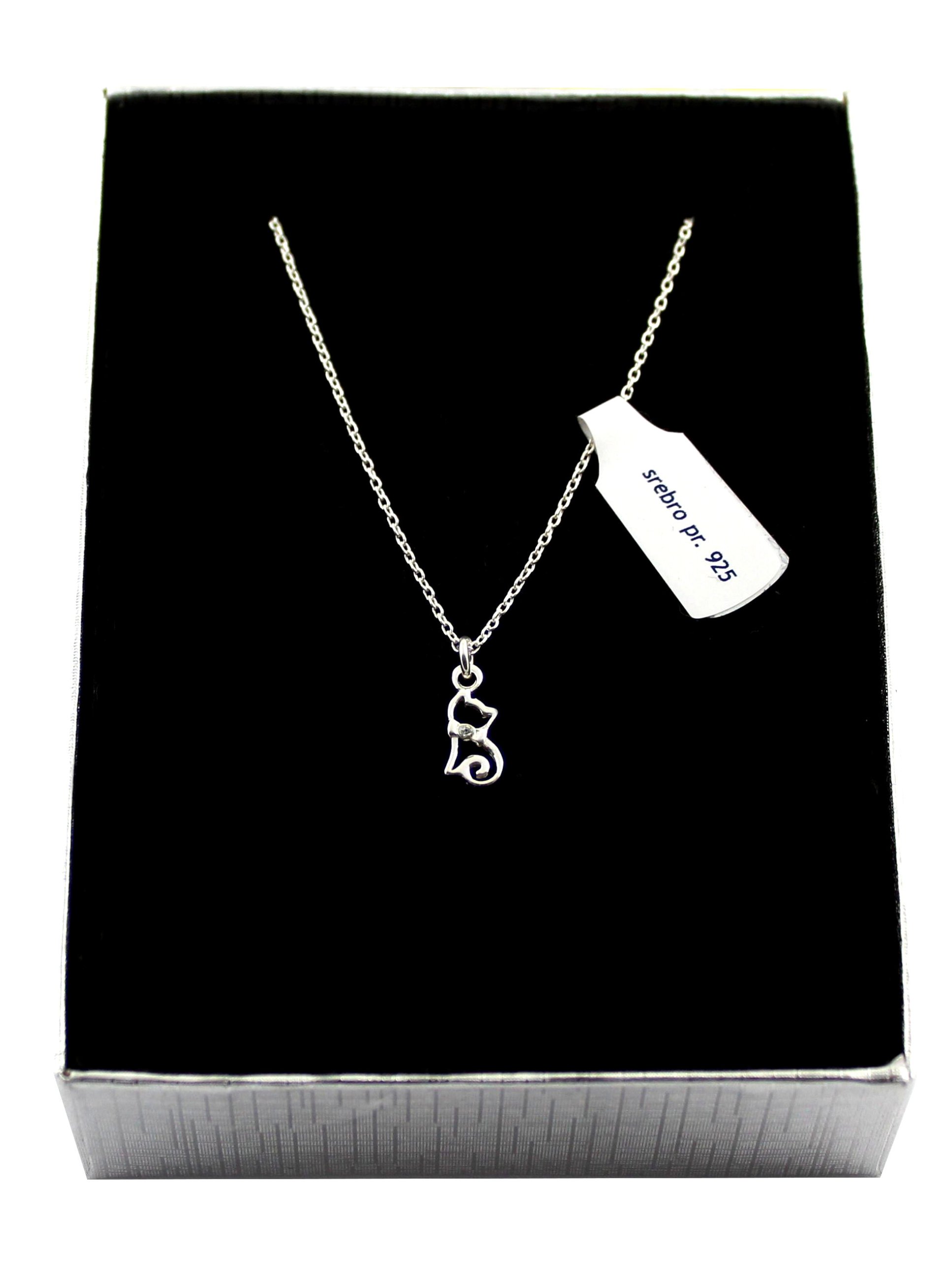 

Naszyjnik Srebrny Kot Swarovski Srebro 925
