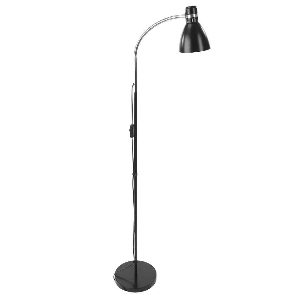 

Lampa podłogowa stojąca do czytania czarna 155cm