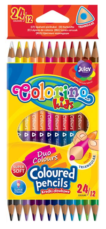 

Kredki dwustronne ołówkowe 12/24 kol Colorino