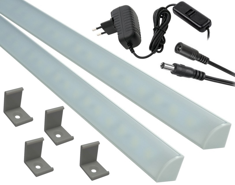 

Oświetlenie Led podszafkowa listwa narożna 2x130cm