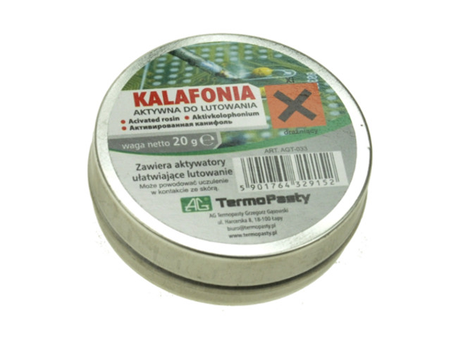 

Kalafonia aktywna do lutowania 20g Ag Termopasty