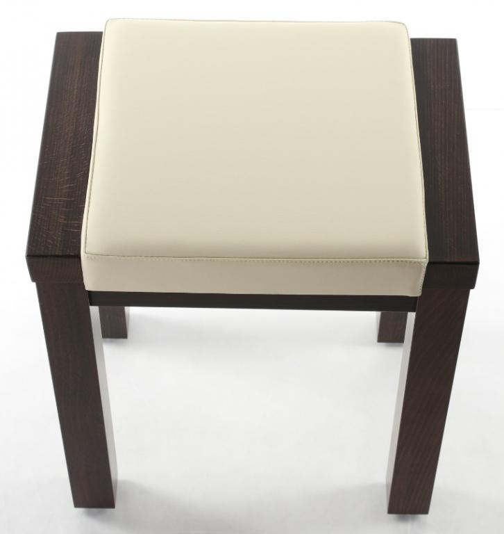 Taboret LINEA drewniany tapicerowany stołek KOLORY Marka Meble Stelmach