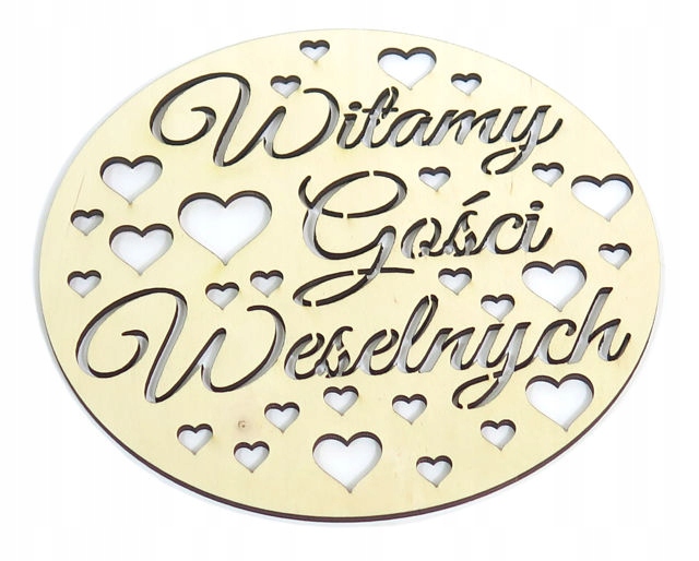 

Koło Dekor Witamy Gości Weselnych śr. 20cm KU65
