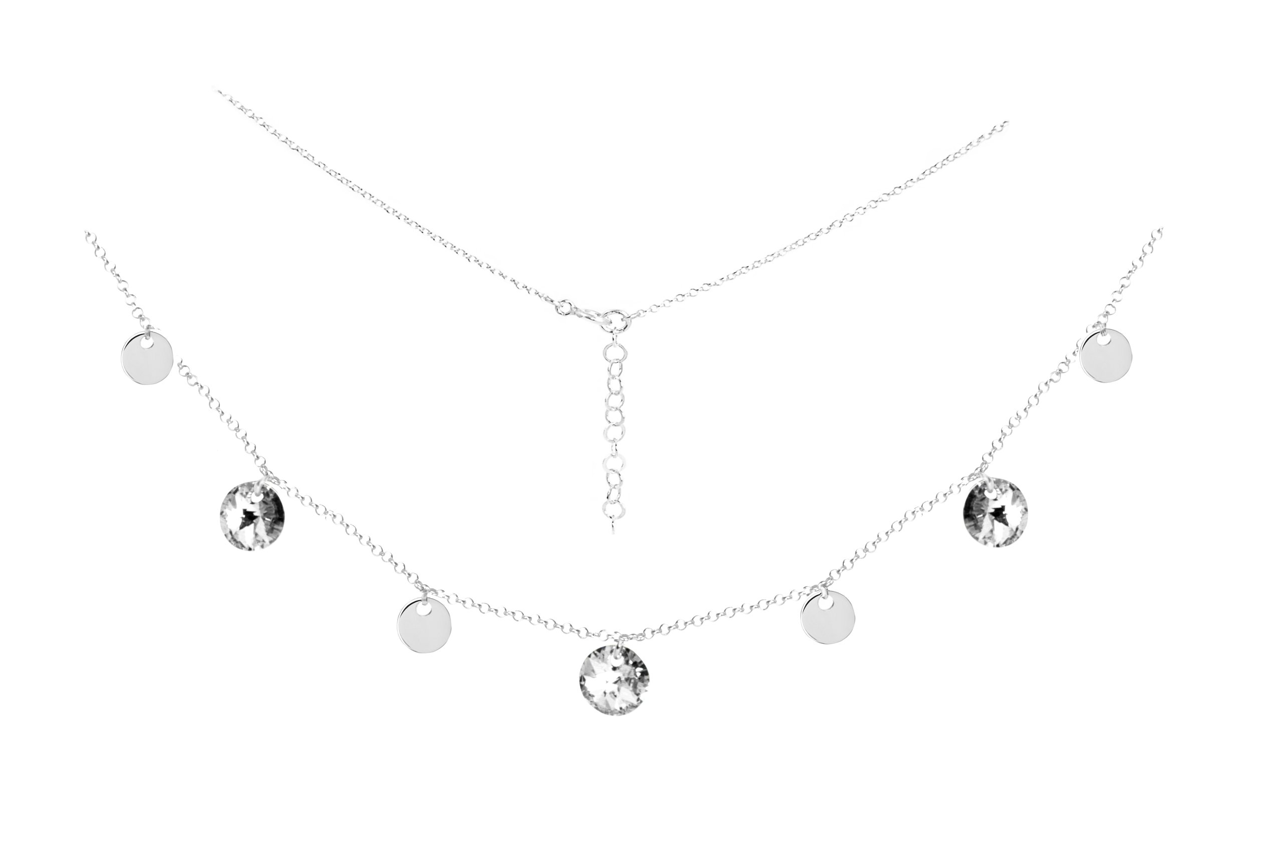 

Naszyjnik Celebrytka Kr. Swarovski Kółka Monetki