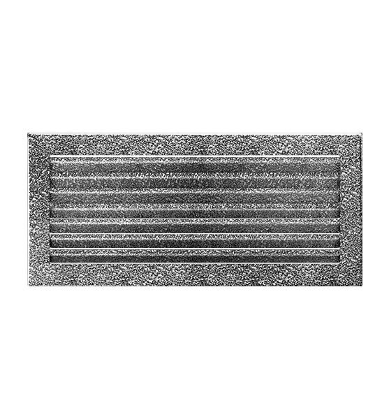 Krbová mřížka Fresh 17x37 cm černá stříbro