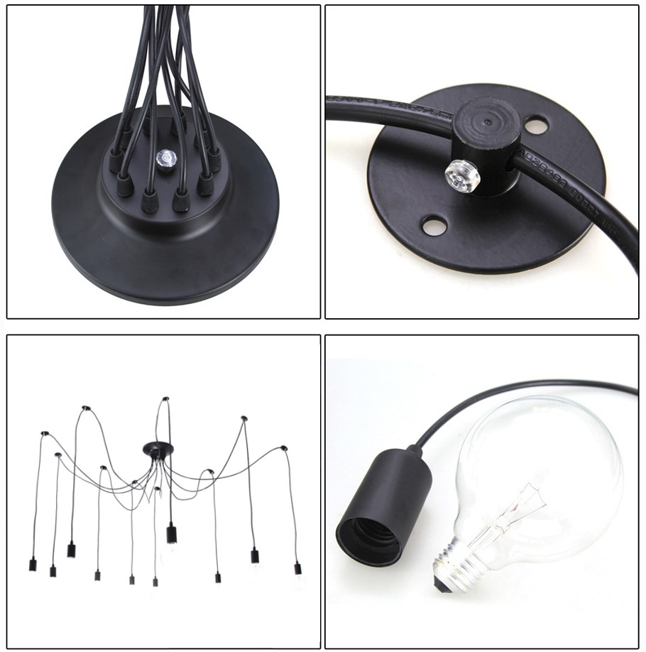 LAMPA LOFT PAJĄK 6 RAMION NORDIC DŁUGA 2 METRY Marka inna