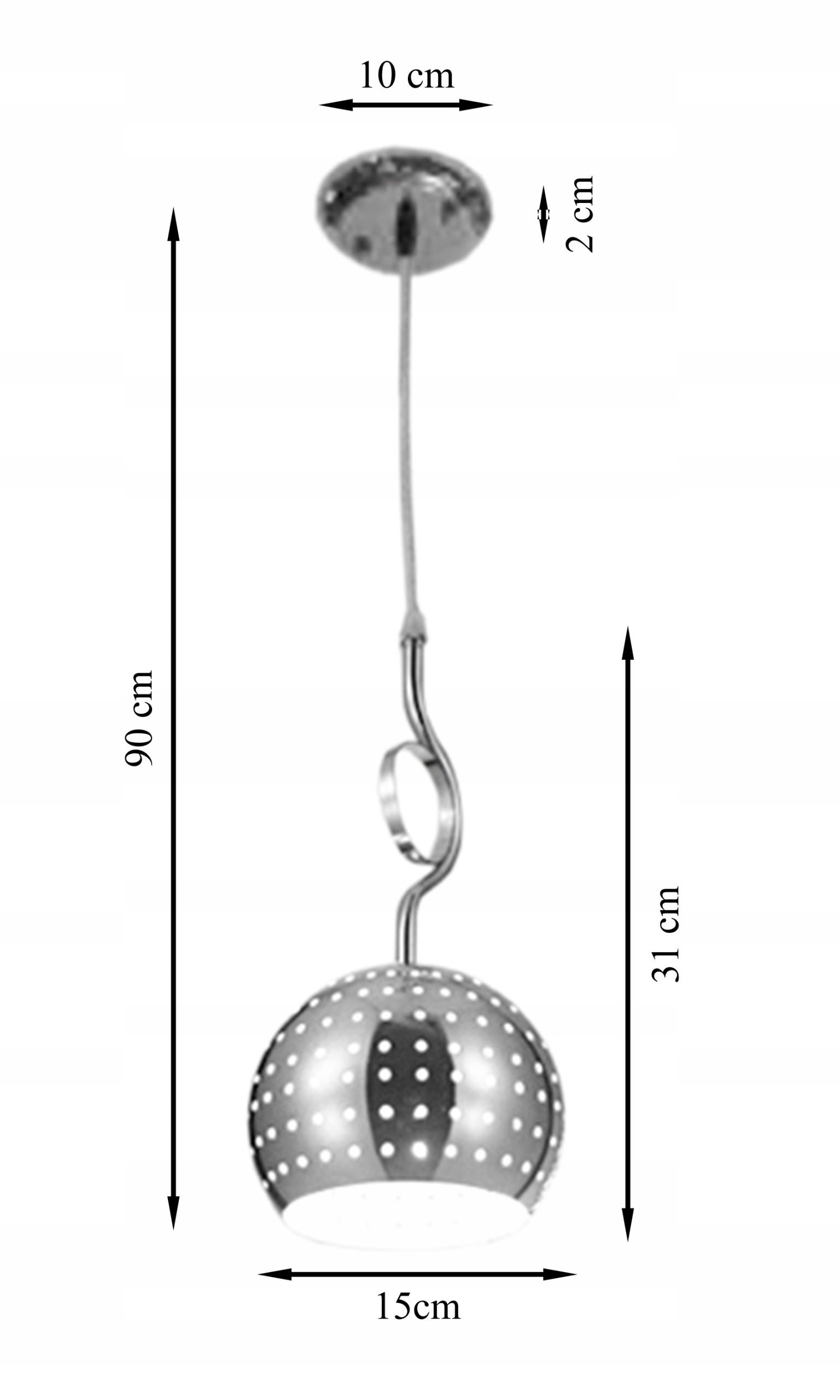 NOWOCZESNA LAMPA WISZĄCA ŻYRANDOL LED KULA CHROM Kolekcja One Ball
