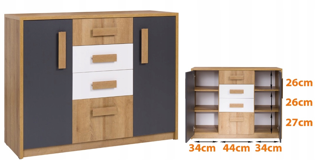 meble QUATRO 07 zestaw szafa narożna biurko komoda Kolor frontów inny kolor