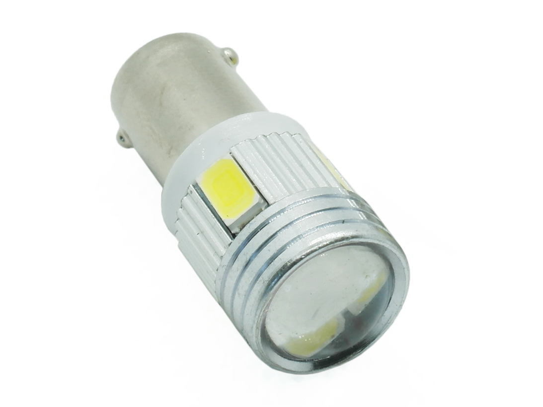 

T4W 6 Led 5630 żarówka postojówka BA9S z soczewką