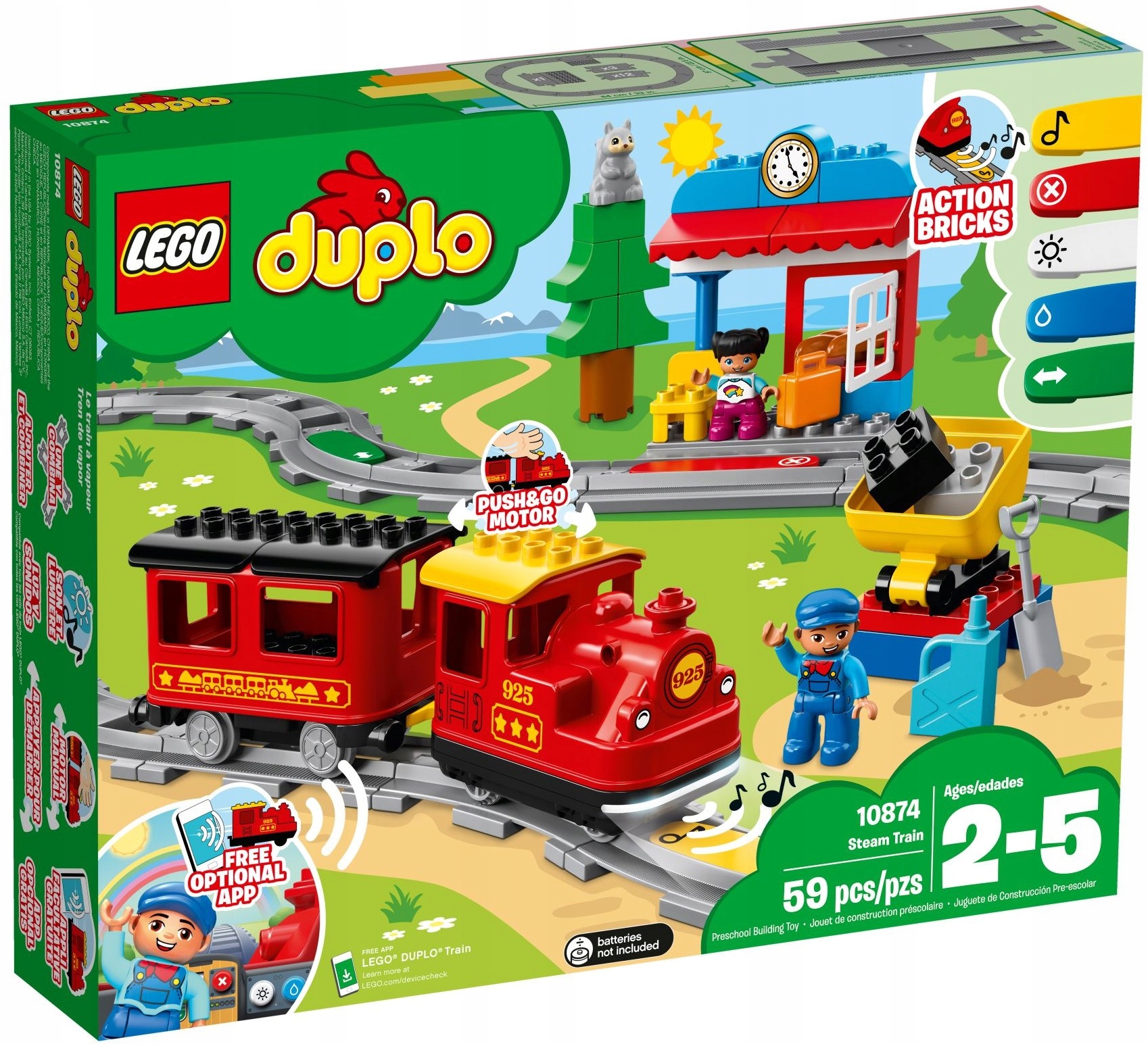 LEGO DUPLO 10874 POCIĄG CIUCHCIA - KOLEJKA + TORY Marka LEGO