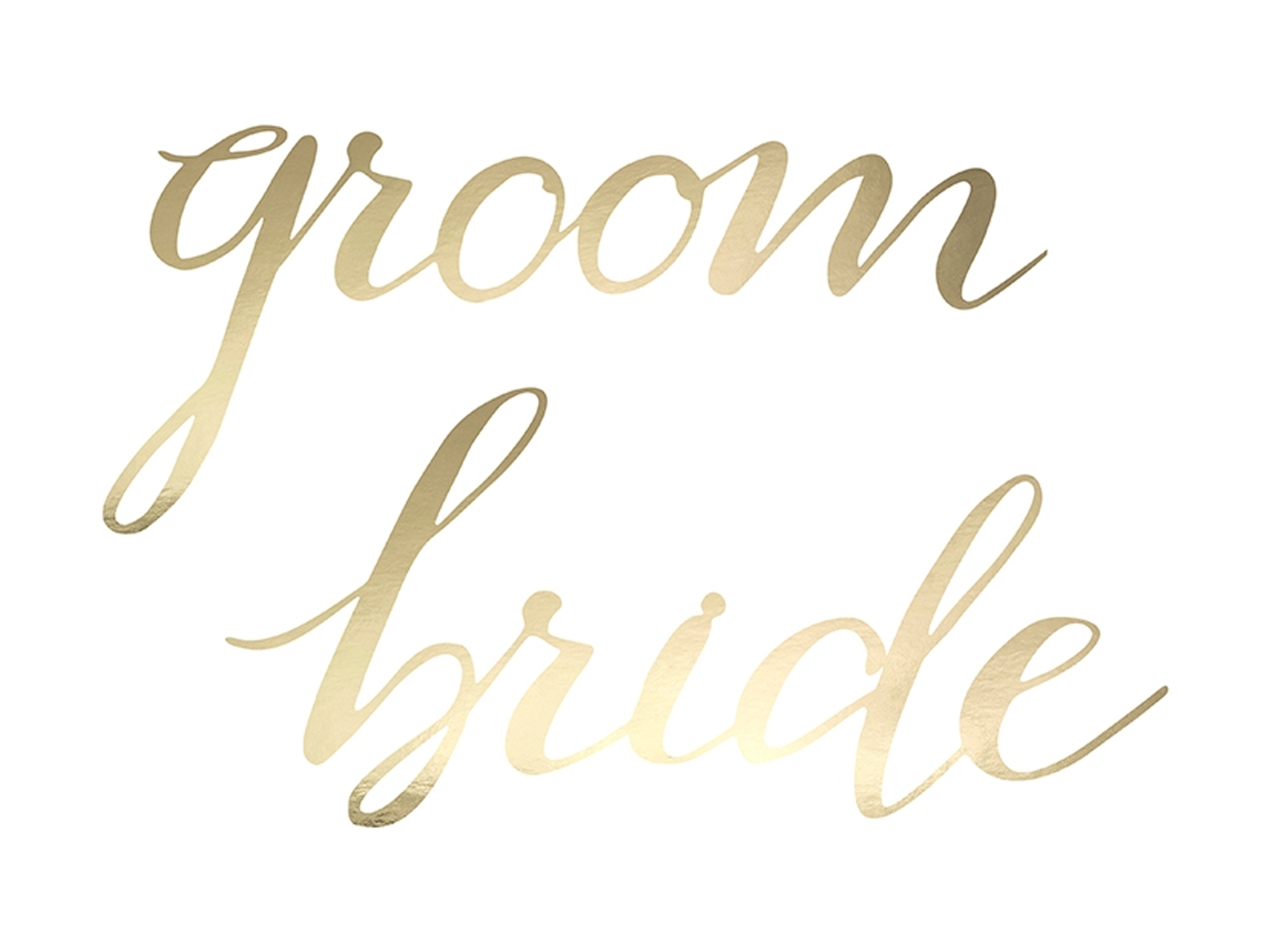 

Zawieszki złote Bride & Groom 2szt Ślub W-wa