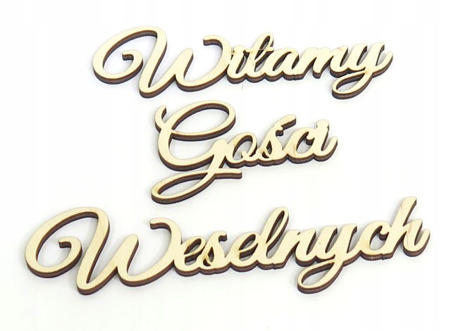 

Dekor Napis Decoupage Witamy Gości Weselnych DV61