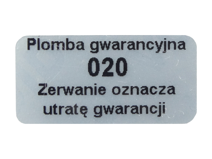 

Plomby Gwarancyjne Stickery 20x10 Void Mat 250 Szt
