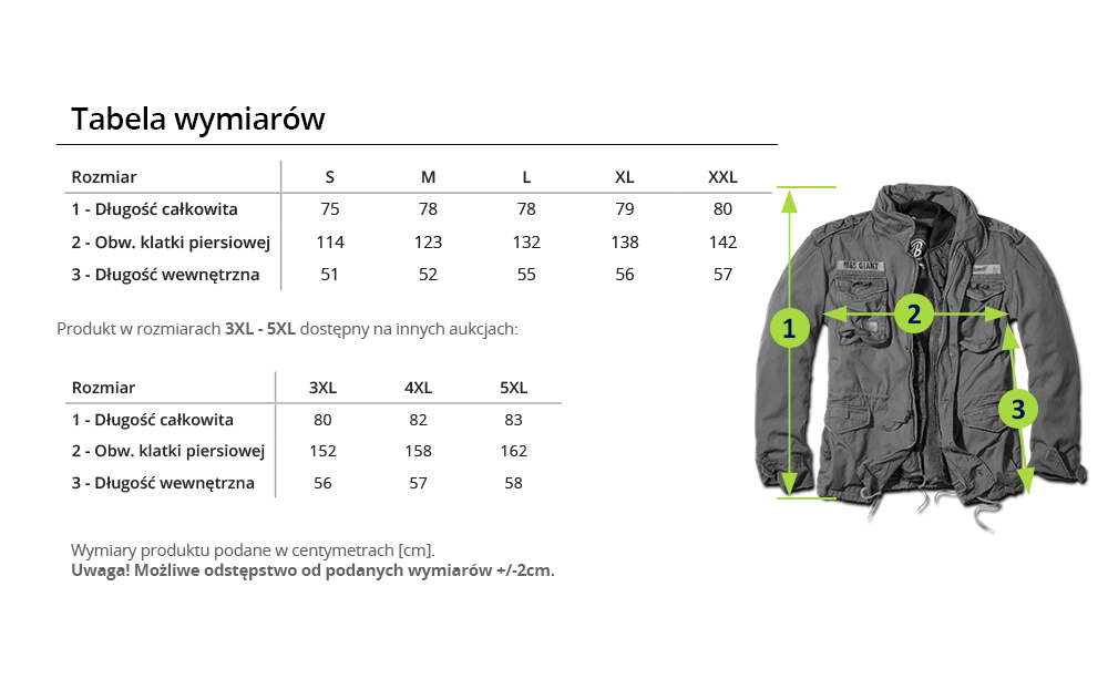 BRANDIT-FASHION Kurtka 3w1 M65 GIANT S + Prezent Marka Brandit